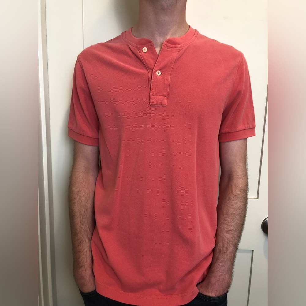 J.Crew Piqué Collarless Polo Size Small